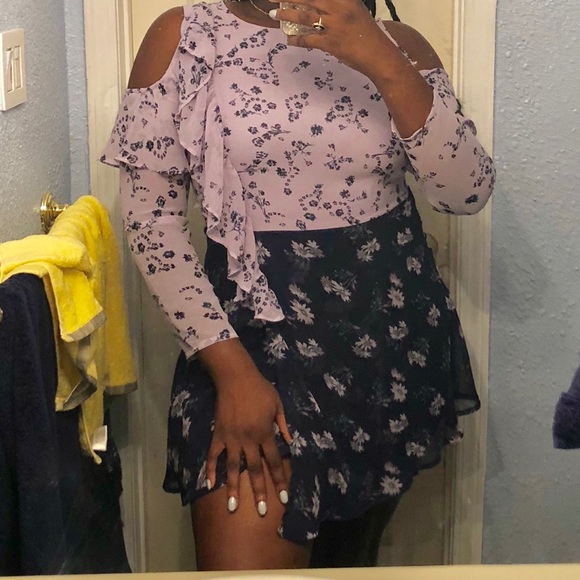 🦄 ASOS Mix Print Ruffle Mini Dress - Picture 4 of 4